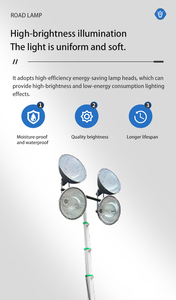 Phares de remorque antidéflagrants GYPEX avec alimentation 4 kW 220V, garantie 1 an pour un éclairage fiable des tunnels et la sécurité de la construction - Product Image 4