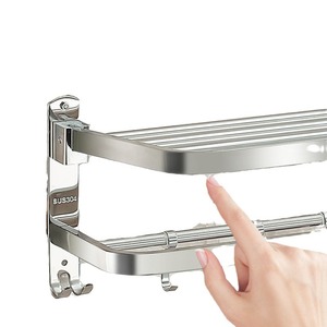 Toallero Plegable de Acero Inoxidable 304 con 4 Barras, Montado en la Pared, para Baño - Product Image 5