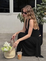 Nouvelle robe fourreau moulante à ruban style sexy et tendance pour femme, collection transfrontalière 2026