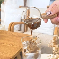 INS Style tasse à café en verre avec couvercle et paille résistant à la chaleur carré Transparent lait thé jus tasses tasse à café