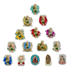 Breloques pour chaussures en acrylique écologiques compatibles avec les sabots, accessoires décoratifs durables, expédition immédiate, avec Notre-Dame de Guadalupe - Product Image 6