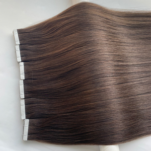 Extensions de cheveux à bandes adhésives très vendues, 100% cheveux humains vierges avec ondulations droites, prix direct usine en gros - Product Image 2