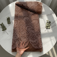 Nouveau Tube Perlé Broderie Perlé Sequin Tissu Robe De Mariée Robe De Soirée Haute Couture Dentelle Maille Africaine Dentelle Tissu
