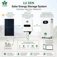 Kit solaire complet hors réseau, système de stockage d'énergie résidentiel, ensemble complet avec batterie au lithium LiFePO4 pour usage domestique