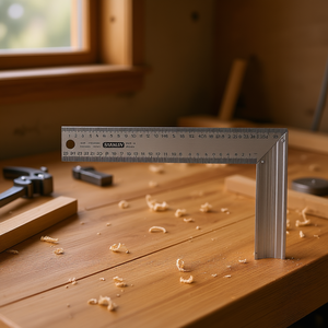 Équerre carrée Stanley en acier inoxydable 280 mm fabriquée en France pour la menuiserie et la travail du bois - Product Image 3