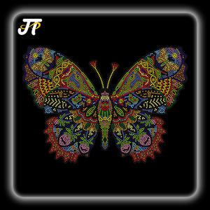 Venta al por mayor de diamantes de imitación personalizados Transferencia de Calor Tiger Skull Cross diseños Hotfix hierro en apliques para camisetas sudaderas con capucha bolsas - Product Image 1