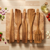 Offre Spéciale : Ensemble de 4 Spatules en Bois Non Toxiques – Ustensiles de Cuisine Chinois avec Spatules Plates pour la Cuisine