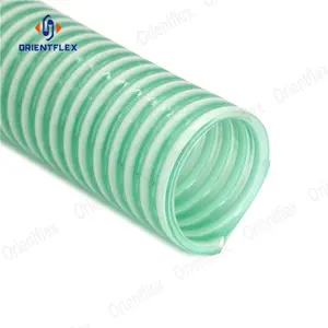 Perlengkapan Selang Air Spiral, Perlengkapan Selang Air Spiral Diperkuat PVC Hisap Helix/Pipa Bergelombang 3 Inci