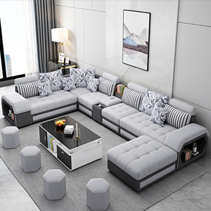 Offre Spéciale : Ensemble de Canapés de Salon en Tissu en Forme de U, <span class=keywords><strong>Canapé</strong></span> Sectionnel de Fabrication Industrielle - Product Image 4