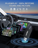 Adaptateur CarPlay Sans Fil CARABC pour Apple CarPlay et Android Auto, Dongle USB Type-C Convertissant CarPlay Filaire en Sans Fil pour Voitures Équipées d'Origine