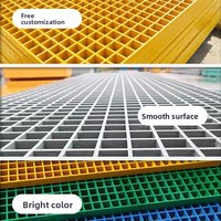 Grille en fibre de verre pour couverture de tranchée de drainage, passerelle, salle de lavage de voitures, poulailler, grille d'élevage, modèle personnalisable 001