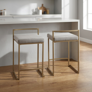 Chaise de bar moderne au charme vintage, design créatif et assise rembourrée pour salle à manger, extérieur, sous-sol, chambre, mobilier de bureau - Product Image 1