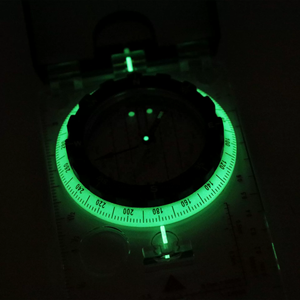 Boussole d'orientation <span class=keywords><strong>LED</strong></span> avec inclinomètre à déclinaison réglable, miroir de visée lumineux, pointeur à plaque de base, étanche pour la randonnée - Product Image 4