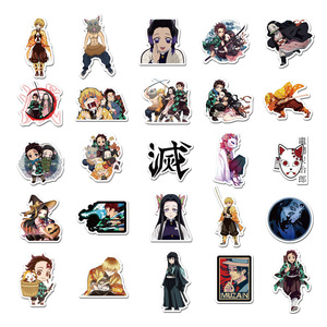 50 Cái Hành Lý Máy Tính Xách Tay Guitar Chống Thấm Nước Nhật Bản Anime Kimetsu No Yaiba Demon Slayer Graffiti Dán - Product Image 4