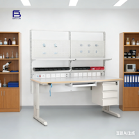 Banc de travail ESD personnalisé, table de travail électronique à une face pour laboratoire antistatique, réparation électronique, laboratoire de physique, salle blanche