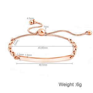 New Silver Blanks Charms of Stainless Steel Figaro Anklet Blanks of Bracelet for Bracelets <b>Engraving</b> Women - Product Image 2