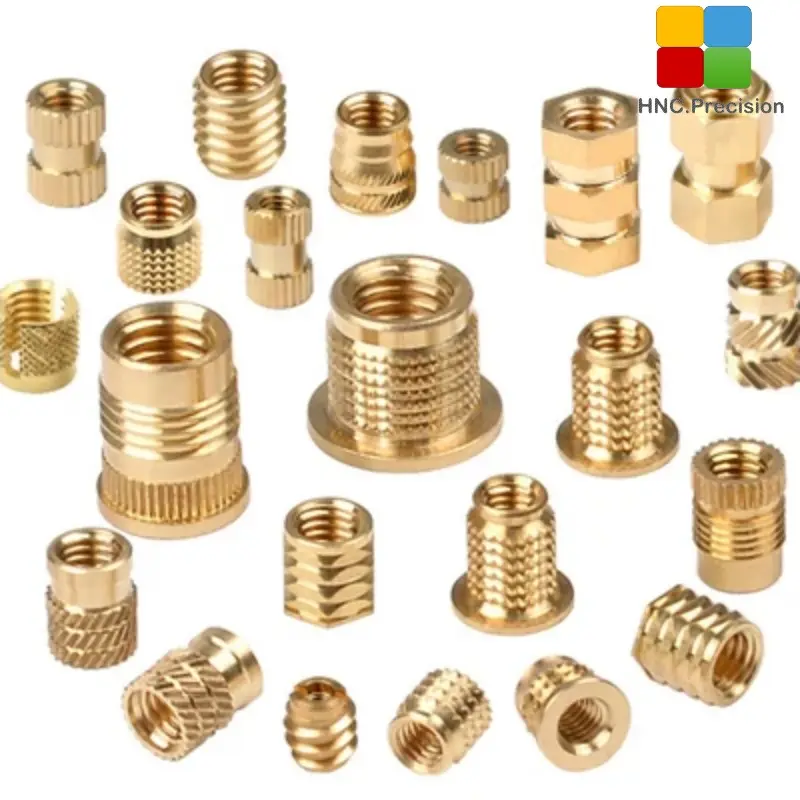 M2 M3 M4 M5 M6 M8 Brass Nut có khía chủ đề chèn chèn hạt cho ép phun