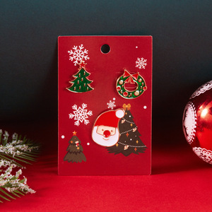Broche de Metal con Diseño de Alce Navideño, Juego de 3 Piezas, con Tarjeta de Papel, Pin de Solapa Esmaltado, Lindo y Suave - Product Image 6