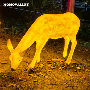 Momovalley-Lumières <span class=keywords><strong>de</strong></span> cerf en fibre <span class=keywords><strong>de</strong></span> verre translucide pour l'intérieur, éclairage <span class=keywords><strong>de</strong></span> <span class=keywords><strong>Noël</strong></span> pour jardins et pelouses - Product Image 4