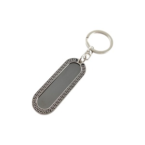 Portachiavi in Metallo con Logo Personalizzato, Motivo a Chiave Greca, Smaltato, Lungo e Ovale, in Lega di Zinco Vintage, Portachiavi per Auto, Regalo Promozionale - Product Image 6