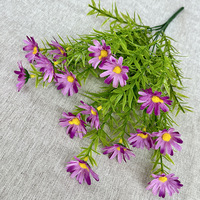 Bunga Primula Daisy Bellis Sutra Buatan Perennis Marguerite Bunga Palsu untuk Dekorasi Rumah Bunga Buatan untuk Luar Ruangan