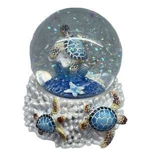 Adornos Navideños de Resina Personalizados de Fábrica, Decoraciones de Interior, Globo de Agua con Música, Cristal, Delfín, <span class=keywords><strong>Coco</strong></span> y Bola de Nieve - Product Image 6