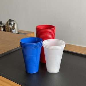 生分解性エコフレンドリー16オンス使い捨てプラスチック製ホットパーティーカップ　業務用100個入り　透明BPAフリー　リサイクル可能で耐久性あり - Product Image 4