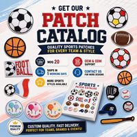 Patchs brodés thermocollants et à coudre pour le baseball, le football américain, le basketball, le football, le football américain de terrain, le baseball de stade, le baseball de compétition, le football américain de jour, le football américain Patriot, et pour gants de frappe.