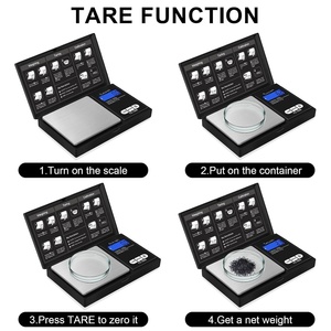 Balance de précision numérique LCD en acier inoxydable, mini-balance de poche pour bijoux, capacité 500g, alimentée par piles - Product Image 2