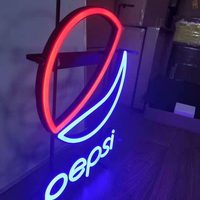 Enseigne néon LED personnalisée en gros avec logo, haute luminosité et cadre métallique résistant aux intempéries, boîte lumineuse publicitaire