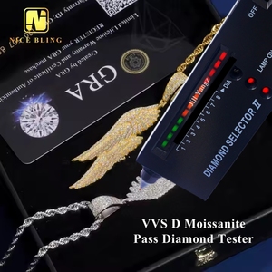 Bottom Factory Price Protection Charm <strong>Angel</strong> <strong>Wings</strong> Moissanite <strong>Pendant</strong> Pass Diamond Tester Moissanite Hip Hop <strong>Pendant</strong> - Product Image 2