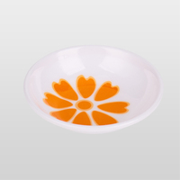 Ensemble de vaisselle en mélamine avec logo personnalisé, motif floral, 12 bols ronds incassables pour le service alimentaire