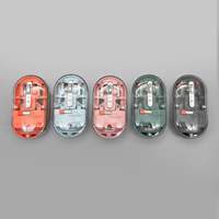 Vente chaude Transparent Mini Portable Bureau Souris MW-004T Double Mode 2.4G & BT Souris Optique Sans Fil LED Rétro-Éclairé Interface USB