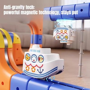 Juguetes <span class=keywords><strong>de</strong></span> <span class=keywords><strong>Pista</strong></span> Magnética <span class=keywords><strong>de</strong></span> Tiburón, Bloques <span class=keywords><strong>de</strong></span> Construcción Magnéticos, Juguete Educativo <span class=keywords><strong>de</strong></span> <span class=keywords><strong>Pista</strong></span> Antigravedad para Niños - Product Image 4
