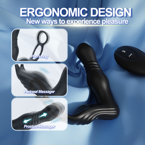 Massaggiatore Prostatico Vibratore Dildo in Silicone ABS Giocattoli Sessuali Maschili Plug Anale di Alta Qualità per <span class=keywords><strong>Intimità</strong></span> Anale - Product Image 3