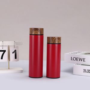 Tasse droite en acier inoxydable 304, design élégant, avec couvercle effet bois, pour étudiants, propriétaires de voitures, cadeaux promotionnels d'affaires - Product Image 5