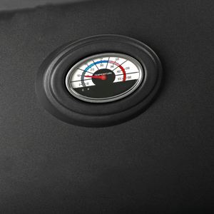 Parrilla de gas y carbón grande para exteriores, resistente, con recubrimiento en polvo, carrito, ahumador sin humo, combo comercial con parrillas de hierro fundido y llama. - Product Image 3