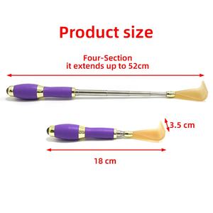 Massageador de mão e costas com alça longa, massageador personalizado de metal para costas e cuidados de saúde, com contas de aço magnéticas - Product Image 4