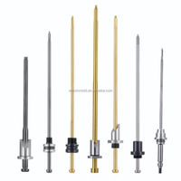Système de canaux chauds SKD61 pour moule PET, comprenant vanne d'éjection, manchon de soupape, broche de noyau et buse, avec revêtement PVD