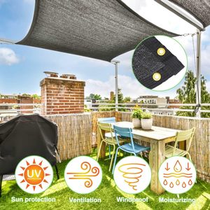 Mklsit <span class=keywords><strong>Malla</strong></span> de <span class=keywords><strong>Sombra</strong></span> HDPE 70% 10x20FT Negra con Ojales de Latón Reforzados para Invernadero, Patio, Gallinero y Plantas de Tomate - Product Image 3