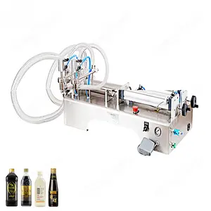 Semi-automatic Pneumatic Two Heads Rice Vinegar Liquid Filling Machine