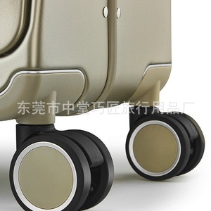 20-Inch <b>Suitcase</b> Front Open Silent <b>Wheels</b> Business Travel Light Green Unisex Spring 2024 - Product Image 4