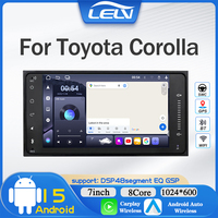 Autoradio Android 15 LELV 7 pouces pour Toyota Corolla - GPS Android Auto Stéréo sans fil Écran tactile WiFi intégré Audio haute résolution