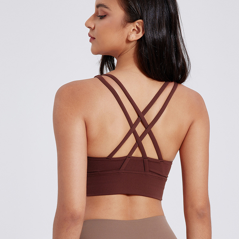 Reggiseno sportivo castano