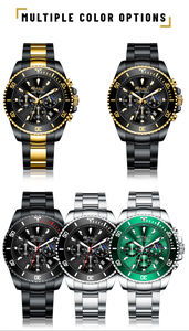 นาฬิกาข้อมือควอตซ์โครโนกราฟผู้ชาย <span class=keywords><strong>WISHDOIT</strong></span> แฟชั่นหรูหรา สปอร์ต กันน้ำ เรืองแสง ตัวเรือนสแตนเลส - Product Image 6