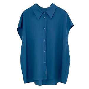 <span class=keywords><strong>Camicia</strong></span> monopetto di marca di fascia alta da donna semplici camicie larghe senza maniche a tracolla - Product Image 1