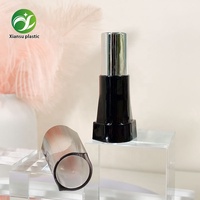 Tube de rouge à lèvres rond de luxe populaire à dégradé noir, contenant de baume à lèvres, emballage cosmétique personnalisé, vente en gros, design sur mesure