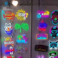 Enseigne lumineuse néon personnalisée en acrylique UV, lettres lumineuses, décoration artistique électronique, enseigne publicitaire murale suspendue, enseigne de restaurant ouvert