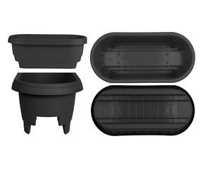 Decorazione del giardino di casa vasi di fiori in plastica <span class=keywords><strong>per</strong></span> ponte balcone <span class=keywords><strong>ringhiera</strong></span> fioriera - Product Image 3