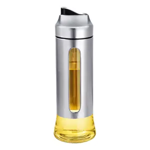 Jiehoom Oem/Odm Tanpa Drip Glass Mason Jar Cruet Pot Pourer Drizzler Botol Dapur Memasak Cuka Minyak Zaitun Dispenser